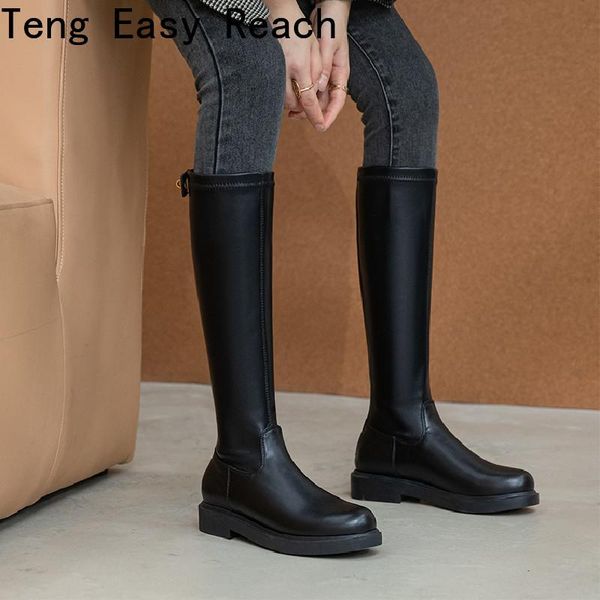 boots 2022women's autumn winter knee high boot ladies stretch leather shoes fashion block heels zipper women comfortable, Black
boots 2022women's autumn winter knee high boot ladies stretch leather shoes fashion block heels zipper women comfortable, Black