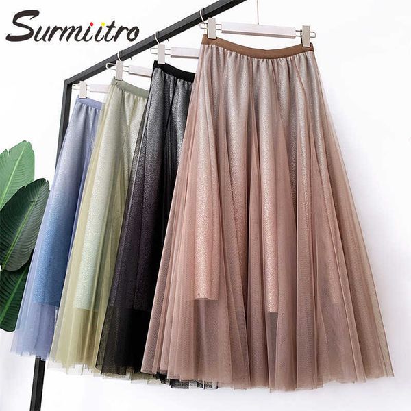 surmiitro spring summer 3 layers long pleated tulle skirt women korean gradient mesh high waist aesthetic midi skirt female 210712, Black
surmiitro spring summer 3 layers long pleated tulle skirt women korean gradient mesh high waist aesthetic midi skirt female 210712, Black