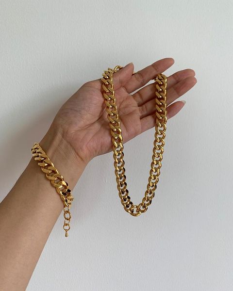 chains titanium with 18k gold statement necklace women 361l stainless steel jewelry punk party designer club cocktail ins rare, Silver
chains titanium with 18k gold statement necklace women 361l stainless steel jewelry punk party designer club cocktail ins rare, Silver
