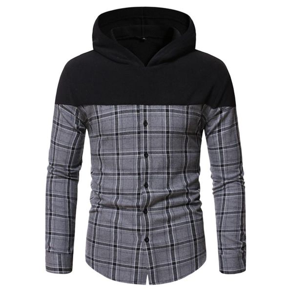 men's hoodies & sweatshirts patchwork sweetshirts streetwear casual hoodie plaid print block checked button pullover clothes sweatshirt, Black
men's hoodies & sweatshirts patchwork sweetshirts streetwear casual hoodie plaid print block checked button pullover clothes sweatshirt, Black