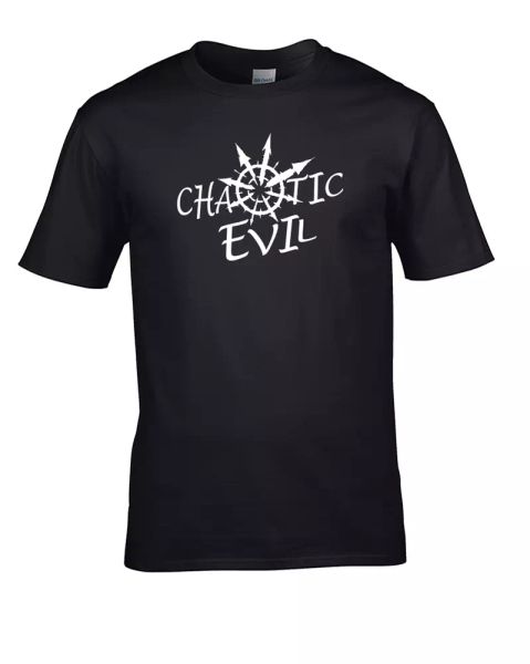 Chaotic Evil- What's Your Alignment- Boy's Youth T-Shirt, White;black