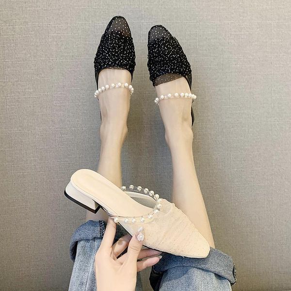 shoes woman 2021 square heel slippers summer luxury slides loafers cover toe pantofle low block designer soft flat fashion, Black
shoes woman 2021 square heel slippers summer luxury slides loafers cover toe pantofle low block designer soft flat fashion, Black