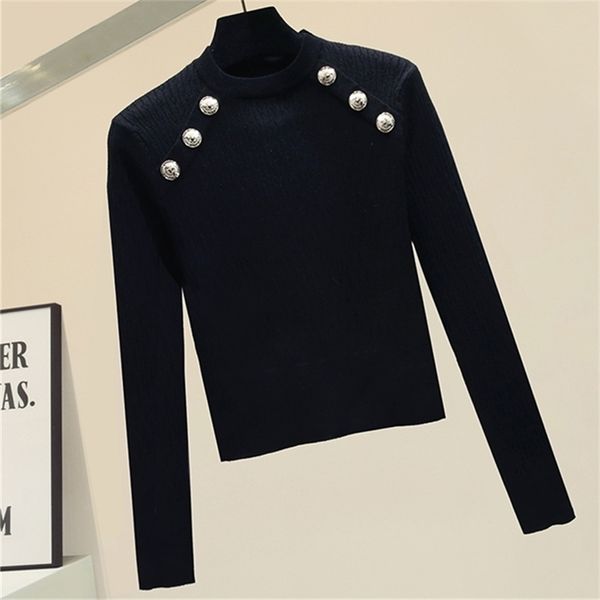 shintimes jumpers button fall clothes for women winter knitted sweater long sleeve woman sweaters black pull femme hiver 211217, White;black
shintimes jumpers button fall clothes for women winter knitted sweater long sleeve woman sweaters black pull femme hiver 211217, White;black