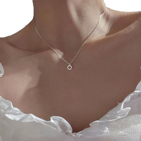 chains 925 sterling silver necklace flash diamond geometric double circle pendant female simple clavicle chain wedding jewelry gift
chains 925 sterling silver necklace flash diamond geometric double circle pendant female simple clavicle chain wedding jewelry gift