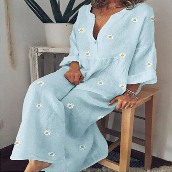 casual dresses spring autumn cotton women's dress v-neck long sleeve pullover button chrysanthemum print plus size loose, Black;gray
casual dresses spring autumn cotton women's dress v-neck long sleeve pullover button chrysanthemum print plus size loose, Black;gray