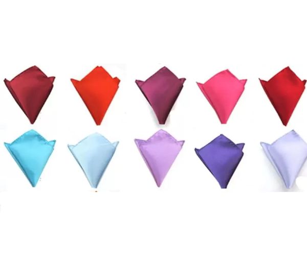 Square Handkerchiefs Solid Color Male Gentleman Hankie Party Supplies Man Handkerchief Hand Towel for Banquet Wedding Suit Dress