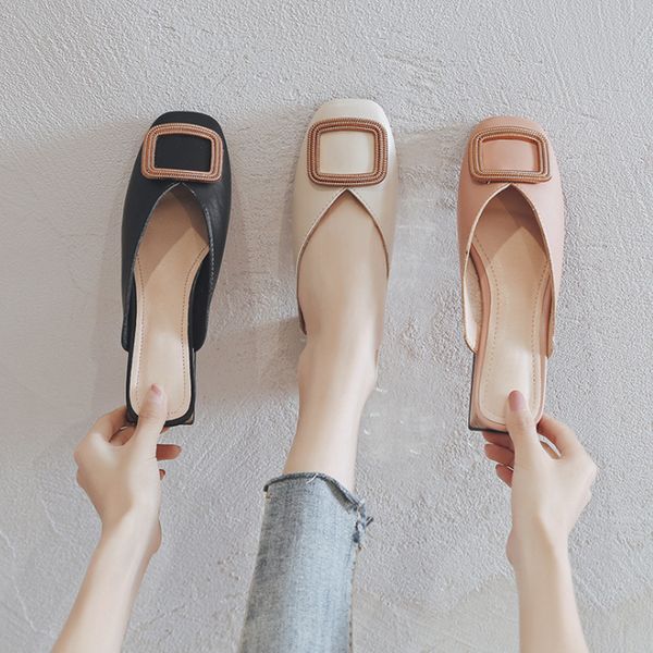 Women Mid Heels Mules Woman Comfrotable Slippers Womens Casual Slip On British Shoes Ladies Slides Female Footwear Plus Size 43, Apricot
Women Mid Heels Mules Woman Comfrotable Slippers Womens Casual Slip On British Shoes Ladies Slides Female Footwear Plus Size 43, Apricot