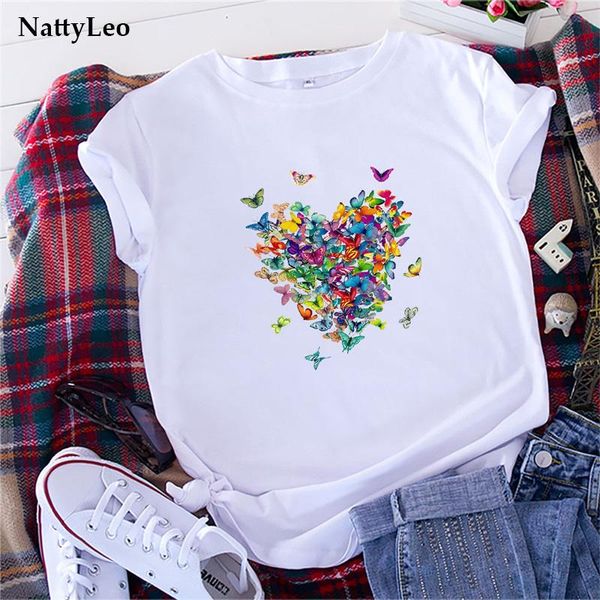 women's t-shirt plus size graphic tee summer women t shirt butterfly heart print 100%cotton o neck short sleeve tshirt white top
women's t-shirt plus size graphic tee summer women t shirt butterfly heart print 100%cotton o neck short sleeve tshirt white top