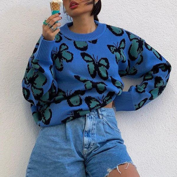 women's sweaters o neck pull femme knitted sweater casual women butterfly print autumn winter oversized pullover loose jumper 2021 kore, White;black
women's sweaters o neck pull femme knitted sweater casual women butterfly print autumn winter oversized pullover loose jumper 2021 kore, White;black