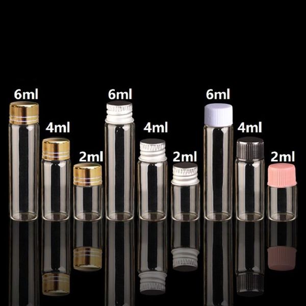 storage bottles & jars 2ml/4ml/6ml clear glass bottle with aluminum lid colorful plastic screw cap sealed essential oil refillable jar tube
storage bottles & jars 2ml/4ml/6ml clear glass bottle with aluminum lid colorful plastic screw cap sealed essential oil refillable jar tube