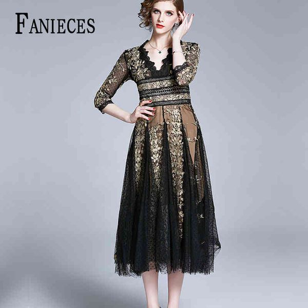 fashion attached hollow out embroidery lace midi summer dress women long sleeve female dresses vestidos 210520, Black;gray
fashion attached hollow out embroidery lace midi summer dress women long sleeve female dresses vestidos 210520, Black;gray