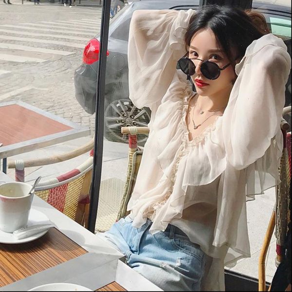 v neck boho mesh women blouses ruffle flare sleeve elegant peplum summer ruffles see through ladies blusas, White
v neck boho mesh women blouses ruffle flare sleeve elegant peplum summer ruffles see through ladies blusas, White