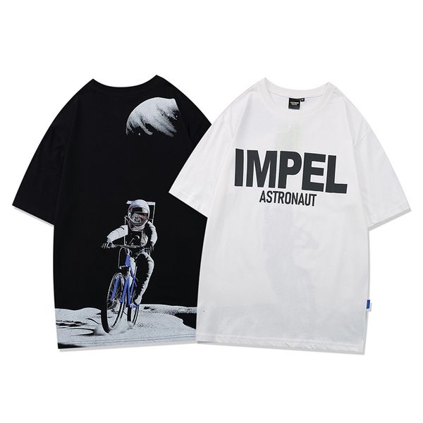 fashion t shirt astronaut brand printed short sleeve men's summer loose trend youth fried street, White;black
fashion t shirt astronaut brand printed short sleeve men's summer loose trend youth fried street, White;black