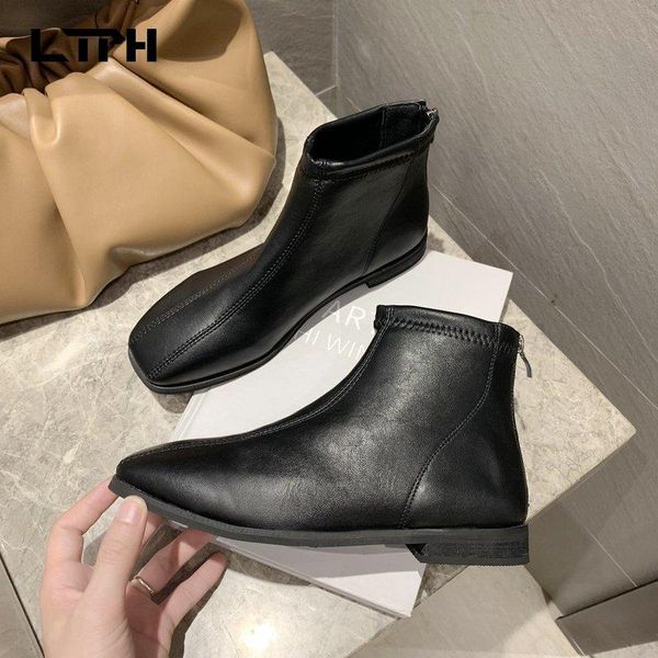 boots lpth style flat-heel comfortable and fashionable for autumn winter with zipper solid color women's shoes, Black
boots lpth style flat-heel comfortable and fashionable for autumn winter with zipper solid color women's shoes, Black