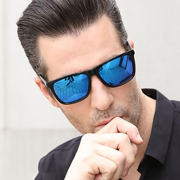 men sunglasses mirror square sun glasses brand male women driving uv400 eyewear shades, White;black
men sunglasses mirror square sun glasses brand male women driving uv400 eyewear shades, White;black