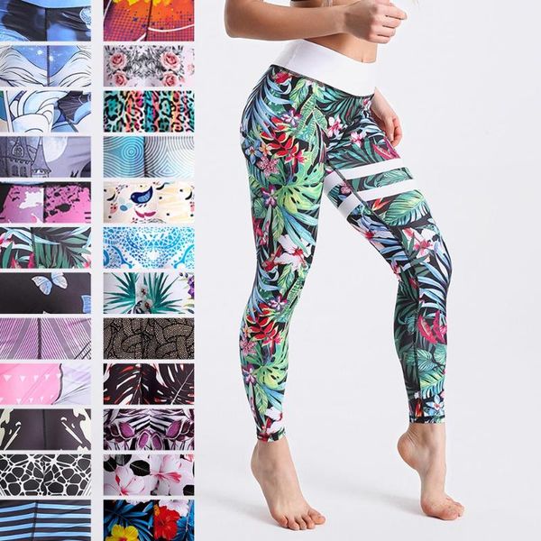 qickitout 12% spandex high waist digital printed fitness leggings push up sport gym women women's, Black 
qickitout 12% spandex high waist digital printed fitness leggings push up sport gym women women's, Black
