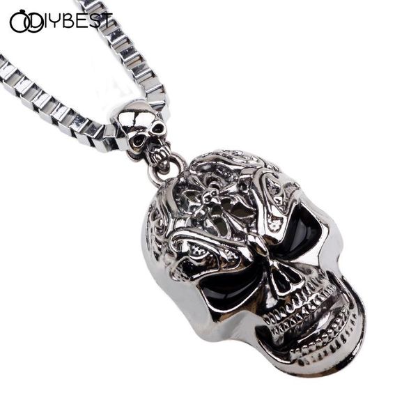pendant necklaces diy rock punk skull men's long big necklace cool charm box link chains hip hop jewelry gifts for women boy wholesale, Silver
pendant necklaces diy rock punk skull men's long big necklace cool charm box link chains hip hop jewelry gifts for women boy wholesale, Silver