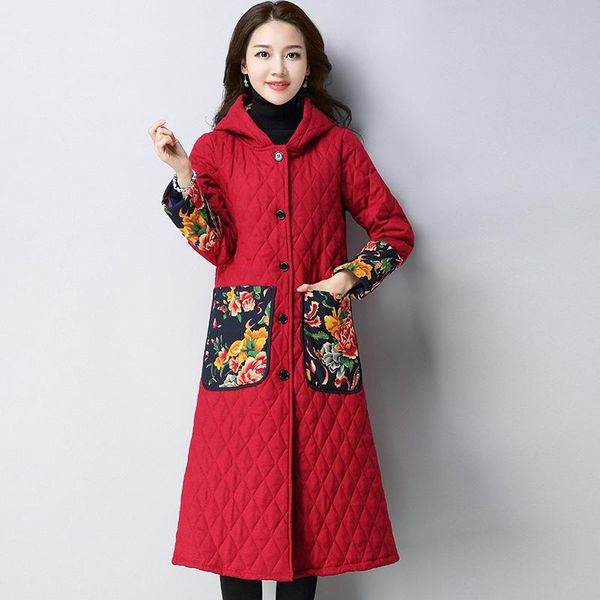 women's trench coats 2021 winter jacket women hooded parka fashion print cotton and linen thick warm elegant plus size coat c, Tan;black
women's trench coats 2021 winter jacket women hooded parka fashion print cotton and linen thick warm elegant plus size coat c, Tan;black