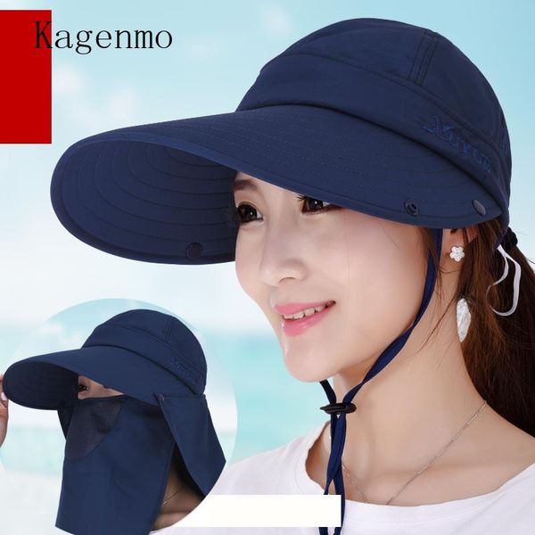 kagenmo hat female summer sunbonnet neck cap multi-purpose sun beach visor wide brim hats, Blue;gray
kagenmo hat female summer sunbonnet neck cap multi-purpose sun beach visor wide brim hats, Blue;gray