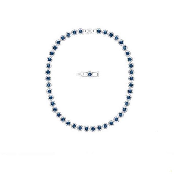 shi family elements elegant row diamond blue crystal round short necklace temperament clavicle chain female, Silver
shi family elements elegant row diamond blue crystal round short necklace temperament clavicle chain female, Silver