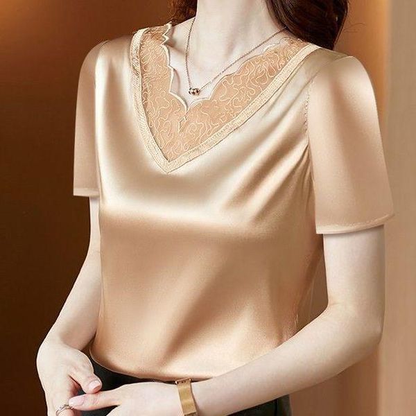 women's t-shirt summer female 2021 fashion lace v-neck short sleeve oversized -5xl white black gold loose
women's t-shirt summer female 2021 fashion lace v-neck short sleeve oversized -5xl white black gold loose