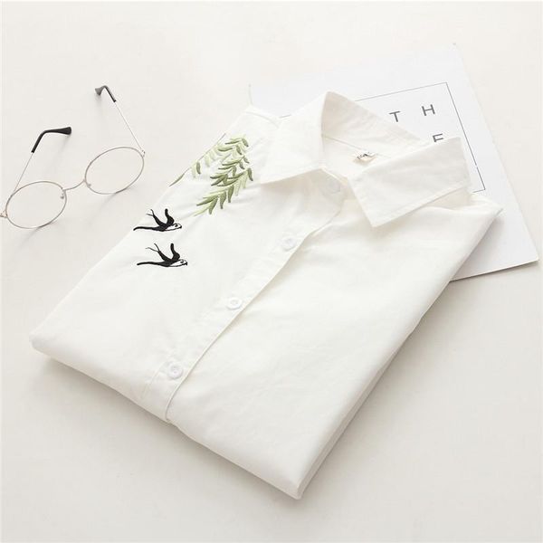 women's blouses & shirts 2021 fashion women embroidery flower slim office long sleeve blouse casual turn-down collar white femme blusa
women's blouses & shirts 2021 fashion women embroidery flower slim office long sleeve blouse casual turn-down collar white femme blusa