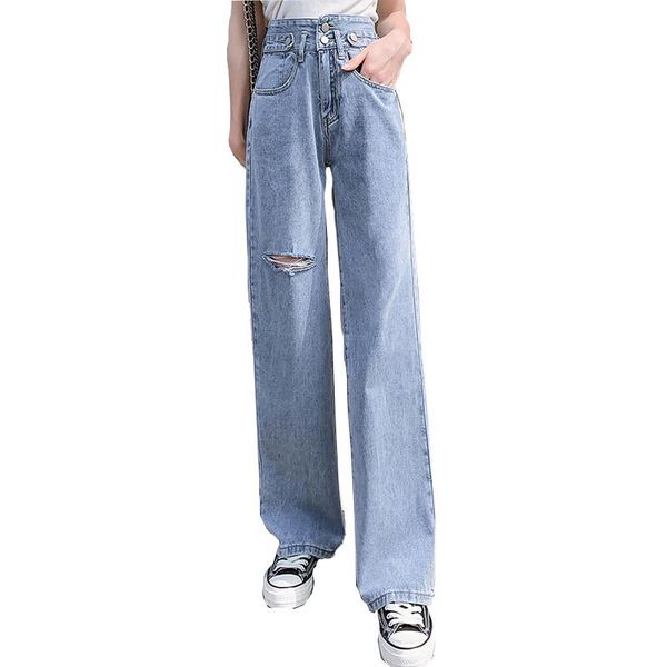 women's jeans woman ripped clothes high waisted 2021 summer streetwear baggy wide leg vintage fashion harajuku straight pants d429, Blue
women's jeans woman ripped clothes high waisted 2021 summer streetwear baggy wide leg vintage fashion harajuku straight pants d429, Blue