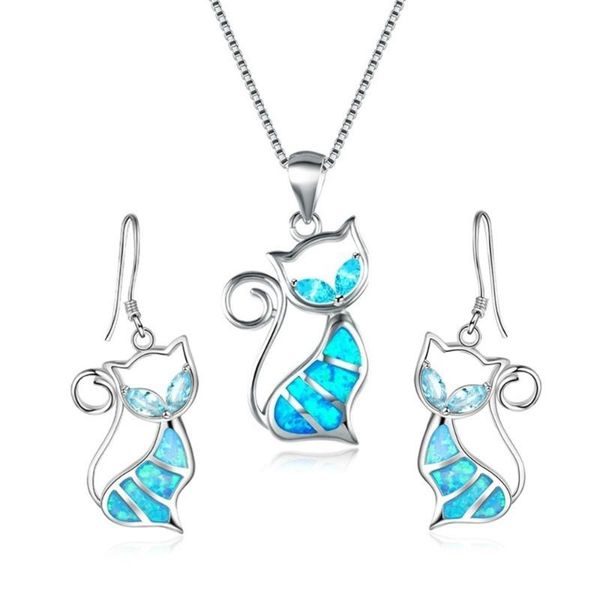 pendant necklaces europe and the united states opal cat earrings little girls jewelry women's, Silver
pendant necklaces europe and the united states opal cat earrings little girls jewelry women's, Silver