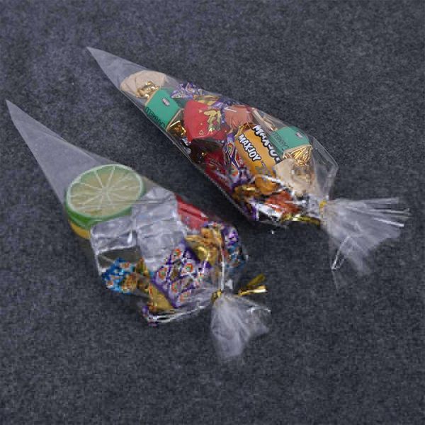 gift wrap 50pcs transparent triangle ice cream cone candy popcorn bag with kink wedding birthday party packaging
gift wrap 50pcs transparent triangle ice cream cone candy popcorn bag with kink wedding birthday party packaging