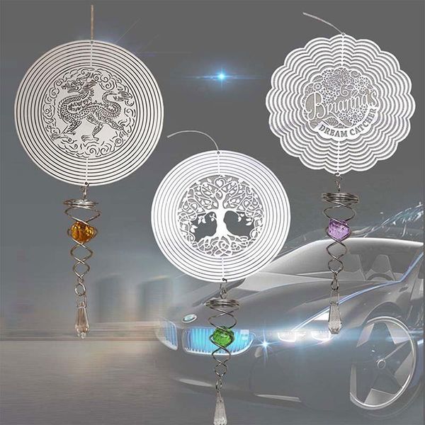 decorative objects & figurines 3d metal wind chimes sheet rotating with crystal ball garden hanging decoration spinner home window decor 202
decorative objects & figurines 3d metal wind chimes sheet rotating with crystal ball garden hanging decoration spinner home window decor 202
