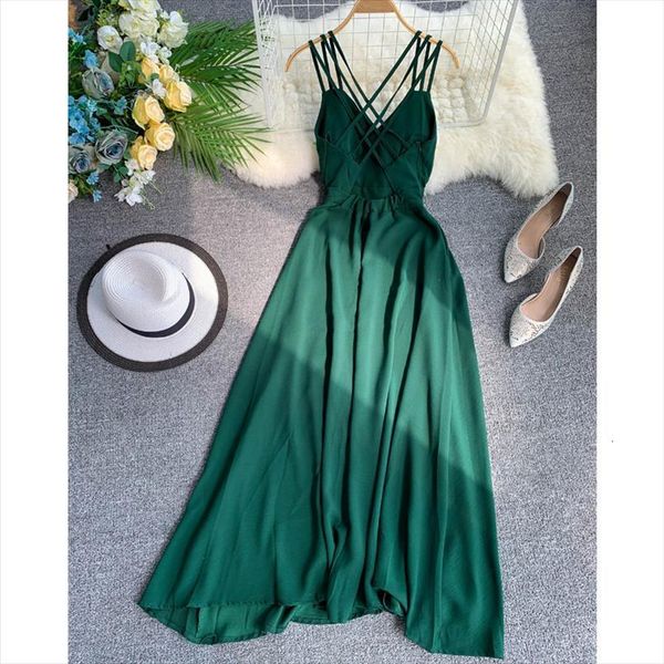 fashion halter backless womens tank long dress casual v neck green high waist female summer club party zippers dresses, White
fashion halter backless womens tank long dress casual v neck green high waist female summer club party zippers dresses, White