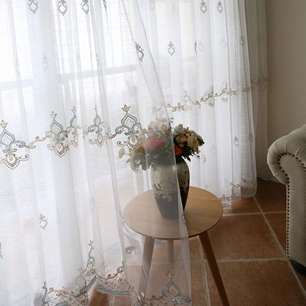 curtain & drapes european embroidered sheer curtains for living room bedroom tulle blue floral voile panel window treatments
curtain & drapes european embroidered sheer curtains for living room bedroom tulle blue floral voile panel window treatments
