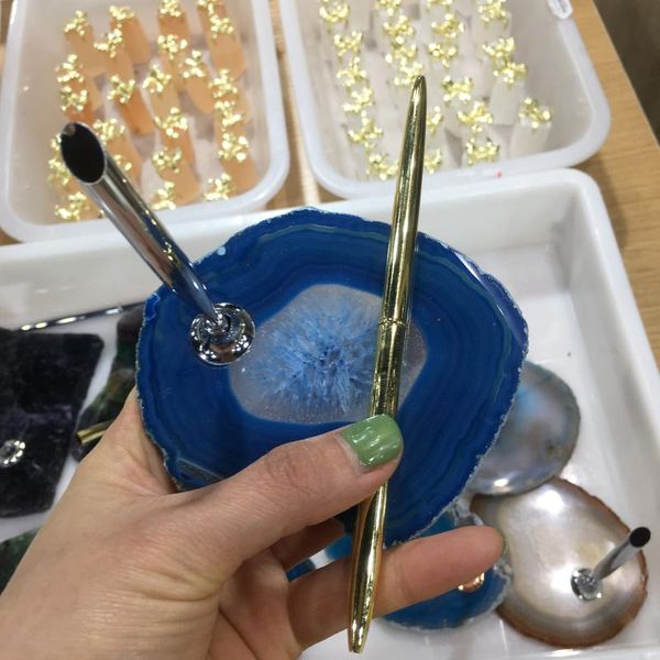decorative objects & figurines 1pcs natural and beautiful blue agate slices can be used as decoration or coasters you put a pen
decorative objects & figurines 1pcs natural and beautiful blue agate slices can be used as decoration or coasters you put a pen