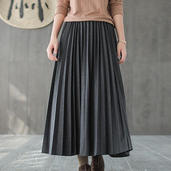 johnature 2021 autumn plus size comfortable female pleated half length skirt loose fashion all-match women skirts, Black
johnature 2021 autumn plus size comfortable female pleated half length skirt loose fashion all-match women skirts, Black