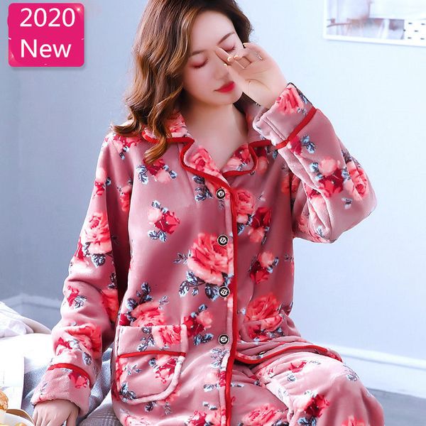 women's sleepwear winter pajamas warm embroidery thick flannel pyjamas turn-down collar button shirt long pant 2piece/suit mo, Black;red
women's sleepwear winter pajamas warm embroidery thick flannel pyjamas turn-down collar button shirt long pant 2piece/suit mo, Black;red