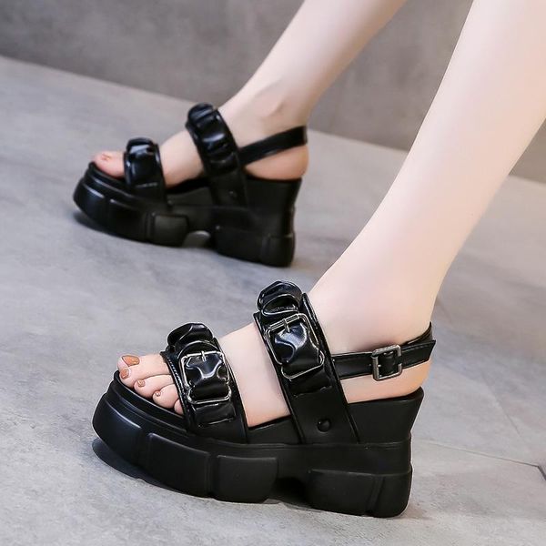 sandals platform wedge women open toe buckle height increase summer shoes casual thick sole beige black
sandals platform wedge women open toe buckle height increase summer shoes casual thick sole beige black