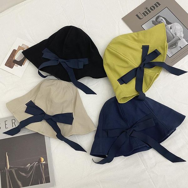 wide brim hats korean version of the spring and summer bow fisherman hat ins foldable holiday outing female solid color bucket, Blue;gray
wide brim hats korean version of the spring and summer bow fisherman hat ins foldable holiday outing female solid color bucket, Blue;gray