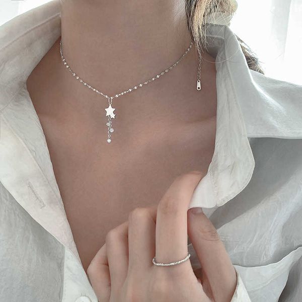 gu mao ning cool wind choke neck chain female clavicle ins personality fashion korean tassel star necklace, Silver
gu mao ning cool wind choke neck chain female clavicle ins personality fashion korean tassel star necklace, Silver