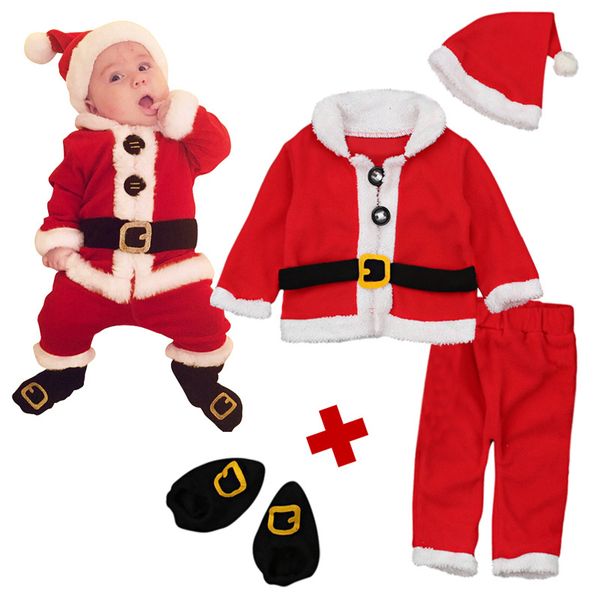 Good Quality Newborn Clothes 4PCS Santa Claus Cosplay Costume Toddler Clothing Suit for Boys Girls Climbing Suit Christmas Suit, Red
Good Quality Newborn Clothes 4PCS Santa Claus Cosplay Costume Toddler Clothing Suit for Boys Girls Climbing Suit Christmas Suit, Red