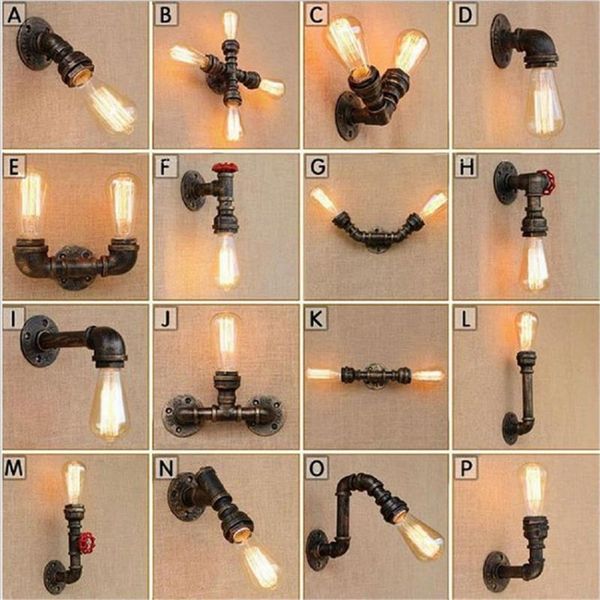 wall lamps vintage lights iron water pipe lamp e27 sconce lighting fixtures lustres industrial loft living room
wall lamps vintage lights iron water pipe lamp e27 sconce lighting fixtures lustres industrial loft living room