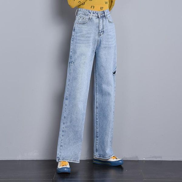 women's jeans vintage high waist ripped hole loose wide leg straight long for women s l xl 2xl, Blue
women's jeans vintage high waist ripped hole loose wide leg straight long for women s l xl 2xl, Blue