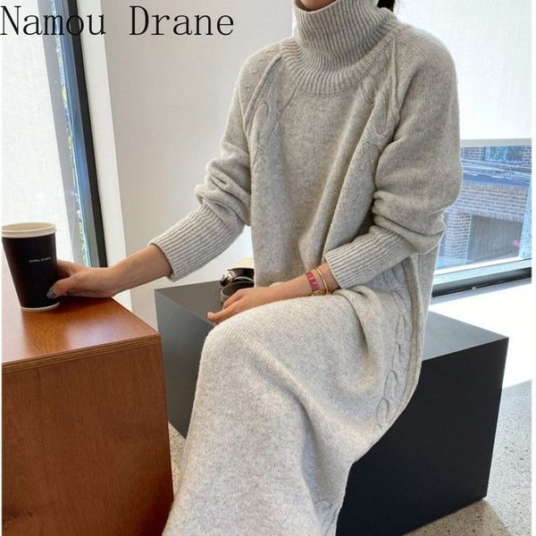 autumn sweater women dress winter long sleeve knitted dresses loose maxi oversize knitting robe vestido 210429, Black;gray
autumn sweater women dress winter long sleeve knitted dresses loose maxi oversize knitting robe vestido 210429, Black;gray