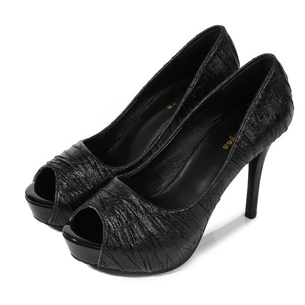 dress shoes woman 10cm thin high heels pumps pu slip on peep toe waterproof classics fashion party office & career tacones mujer, Black
dress shoes woman 10cm thin high heels pumps pu slip on peep toe waterproof classics fashion party office & career tacones mujer, Black
