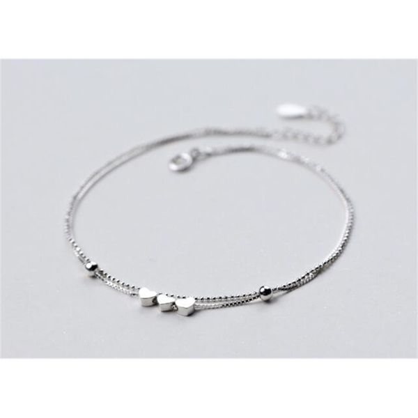 1pc 100% real. 925 sterling silver fine jewelry multi-layers /double rows 3-heart & beads anklet bracelet gtls548, Red;blue
1pc 100% real. 925 sterling silver fine jewelry multi-layers /double rows 3-heart & beads anklet bracelet gtls548, Red;blue