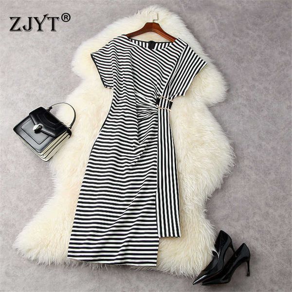 fashion women summer striped asymmetrical t shirt dress short sleeve casual robe femme designers vestidos 210601, Black;gray
fashion women summer striped asymmetrical t shirt dress short sleeve casual robe femme designers vestidos 210601, Black;gray