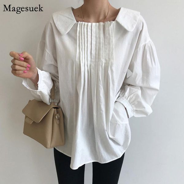 women's blouses & shirts loose cotton woman shirt square collar white long sleeve blouse autumn vintage casual blusas de mujer 16192
women's blouses & shirts loose cotton woman shirt square collar white long sleeve blouse autumn vintage casual blusas de mujer 16192