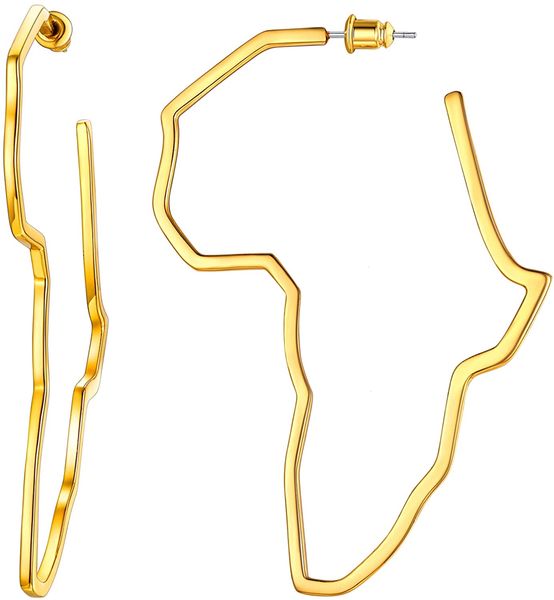 african map earring declaration jewelry outline texture minimalist platinum 18k gold plated national style pendant earrings suitable for wom, Silver
african map earring declaration jewelry outline texture minimalist platinum 18k gold plated national style pendant earrings suitable for wom, Silver