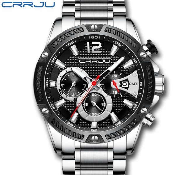wristwatches crrju watch men fashion sport quartz clock mens watches stainless steel business waterproof 30m, Slivery;brown
wristwatches crrju watch men fashion sport quartz clock mens watches stainless steel business waterproof 30m, Slivery;brown