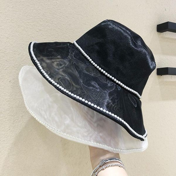 wide brim hats summer pearl net yarn bucket for women shading outdoor sun hat lady elegant fisherman fashion silk satin panama, Blue;gray
wide brim hats summer pearl net yarn bucket for women shading outdoor sun hat lady elegant fisherman fashion silk satin panama, Blue;gray
