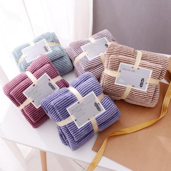 towel 2pcs/lot set coral fleece stripe rectangle soft face bathing towels strong water absorption household for home bathroom
towel 2pcs/lot set coral fleece stripe rectangle soft face bathing towels strong water absorption household for home bathroom